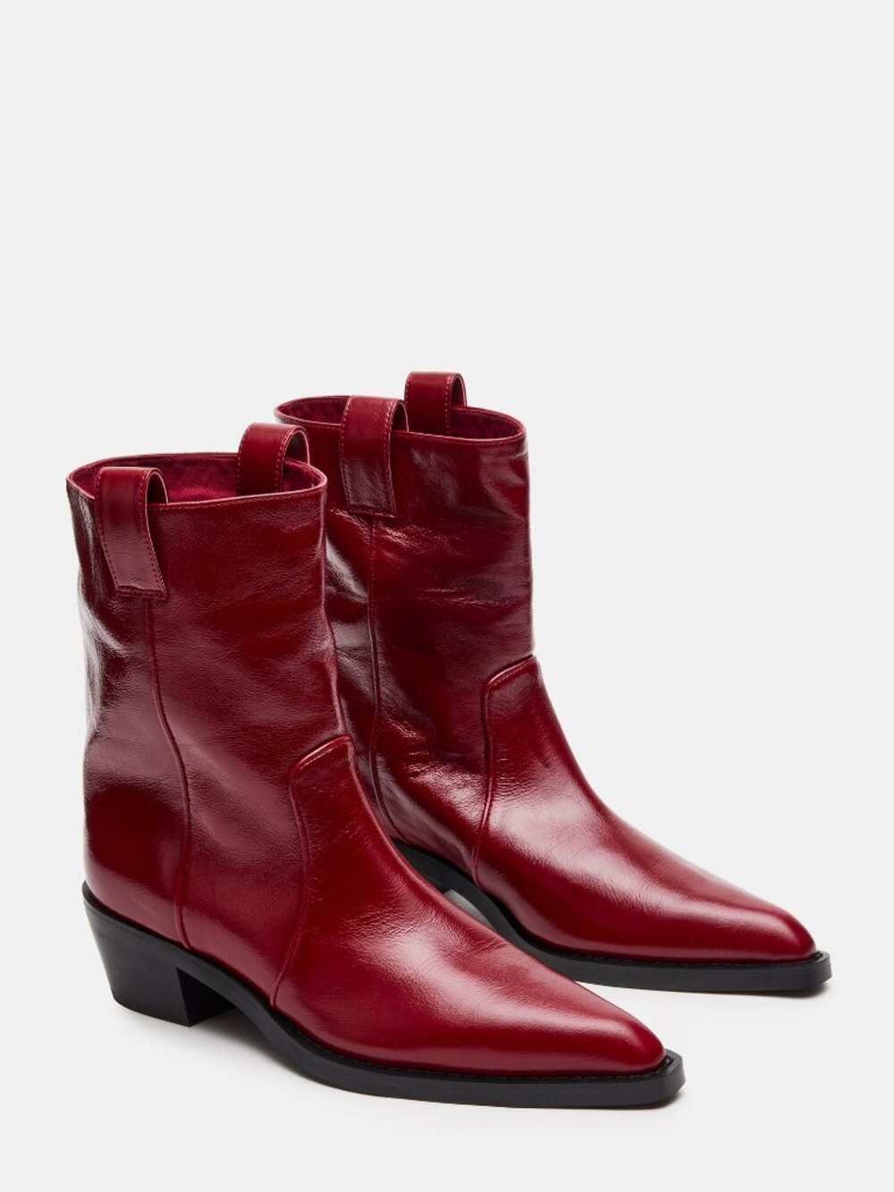 New Womens CHOOSE SIZE Steve Madden Vinny Red Leather BOOTS shoe fashion